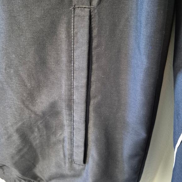 Tek Gear Mens Large Windbreaker Jacket Full Zip Hidden Hood Navy Blue - Picture 6 of 16